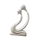 thumbnail image 2 of Figura abstracta de cerámica de pareja besándose, 12,5 x 24,4 cm, adorno de mesa romántico. Blanco, 2 of 9