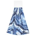 thumbnail image 7 of Haosy 2 Pack Kitchen Wash Cloths with Hanging Loops Absorbent Absorbent Quick Drying Hand Towels, Blue Black White Marble, 7 of 7