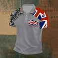 thumbnail image 1 of UANWENN Homme Drapeau du Royaume-Uni Jack Imprimé Décontracté Affaires Manches Raglan Bouton Col à Revers Imprimé Festif Célébration Haut T-Shirt Homme T-Shirts Homme T-Shirt Graphique Paquet pour Homme Manches Longues pour Homme Était Out Manches Longues, 1 of 3