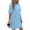 Light Blue, variant on Wovilon Women's Dresses, Casual Summer T Shirt Dresses for Women, Crew Neck Short Sleeve Loose Fit Tunic Dress with Pockets, Lightweight Breathable Vacation Travel Everyday Wear