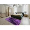 thumbnail image 5 of Ahgly Company Machine Washable Indoor Rectangle Transitional Jasmine Purple Area Rugs, 3' x 5', 5 of 7