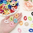 thumbnail image 3 of 200 pcs Acrylic Linking Rings 10 Colors Quick Link Connectors for Earring Necklace Jewelry Eyeglass Chain DIY Craft Making, 3 of 9