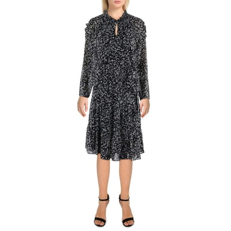 Calvin Klein Womens Floral Belted Mini Dress