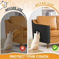 thumbnail image 3 of 2 protectores de muebles para rascadores de gatos de 40 × 16 pulgadas con cortador deslizante y cinta métrica. Alfombra rascadora autoadhesiva recortable, ideal para soportes de árboles para g, 3 of 7