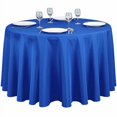 thumbnail image 2 of LinenTablecloth 108-Inch Round Polyester Tablecloth Royal Blue, 2 of 4