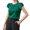 Dark Green, variant on Elegant Plain Top Round Neck Khaki Sleeveless Women's Blouses XS (2)