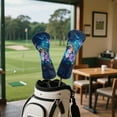 thumbnail image 4 of Yuyamidu Boho Sea Turtle Golf Head Covers, Pink Hibiscus Golf Club Covers Driver Headcovers, Fairway Woods Head Covers, Hybrids Headcover for Golf Gifts, 4 of 7