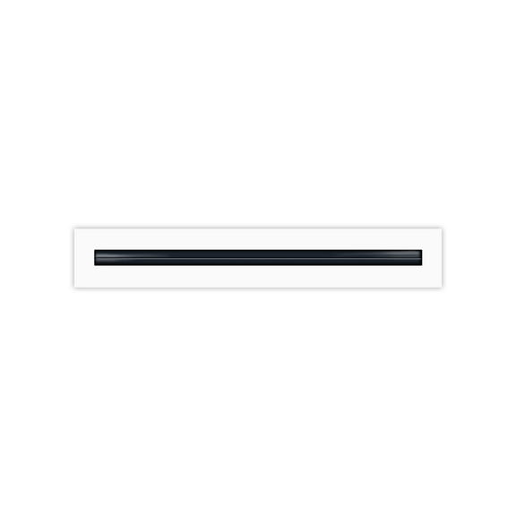 BUILDMART - 18" Linear Slot Diffuser - (1 Slot) Single Slot - White Decorative Aluminum Air Vent - Heating and Cooling Modern AC Vent Cover for Ceiling, Walls & Floors - Texas Buildmart