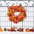 thumbnail image 6 of Coolmade 18 inch Fall Wreath Door Wreath Autumn Wreath Berry Wreath Fall Decorations, 6 of 6