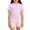 Purple, variant on Girls Short Sleeve Cotton Crewneck T-Shirt Light Blue Basic Tee for Kids Side Ruching Fitted Summer Tops Sizes 4-14,Size 12 Months