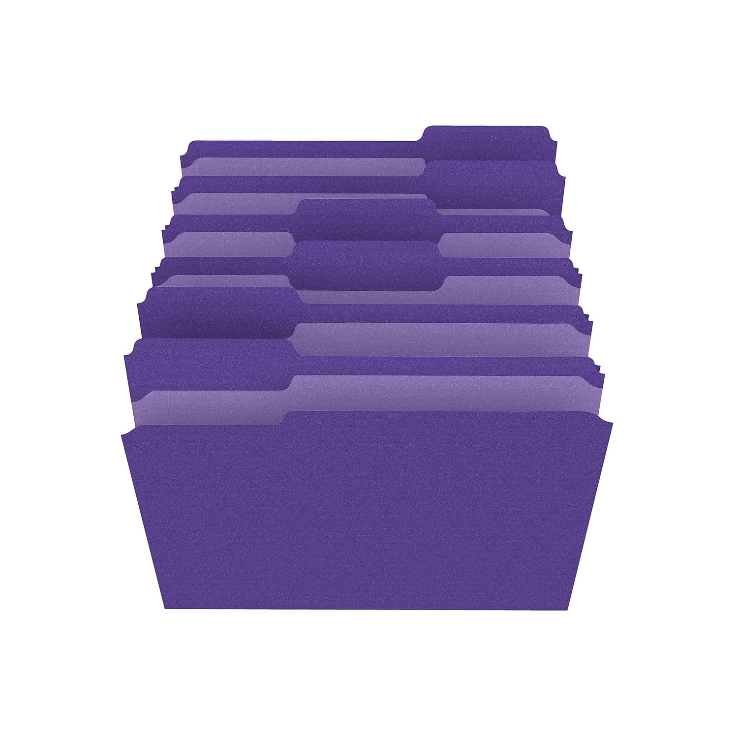 Staples File Folders Reinforced 3-Tab Letter Size Purple 100/Box (508945) TR508945/508945