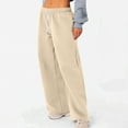 thumbnail image 6 of Ydkzymd Cargo Sweatpants for Women with Pockets High Waist Flared Pants for Women Loose Fit Joggers Elasitc for Workout Trousers Drawstring Palazzo Pants Khaki 2XL, 6 of 7