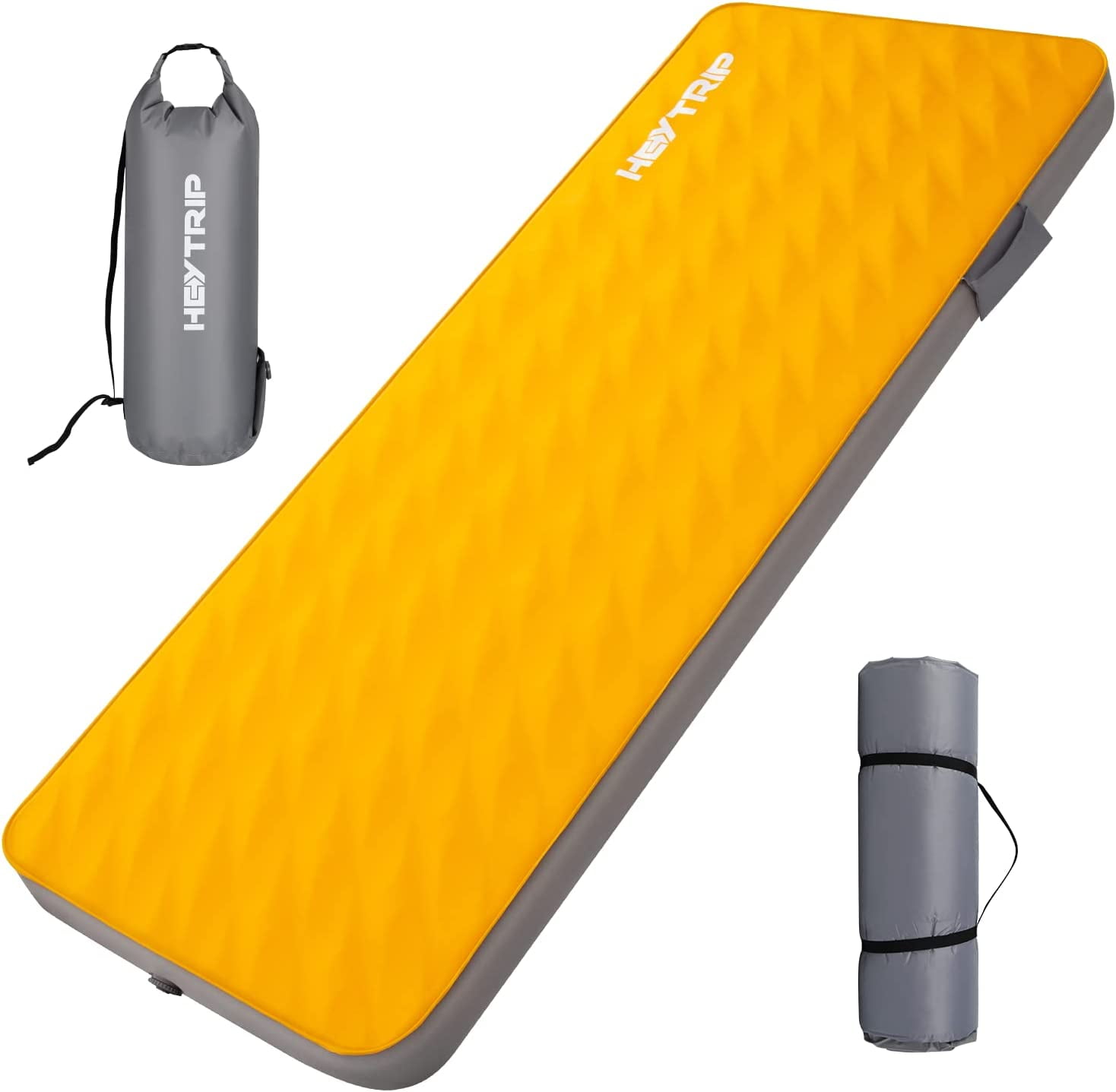Heytrip 4 Inch Thick Self Inflating Sleeping Pad for Camping with 9.5 R