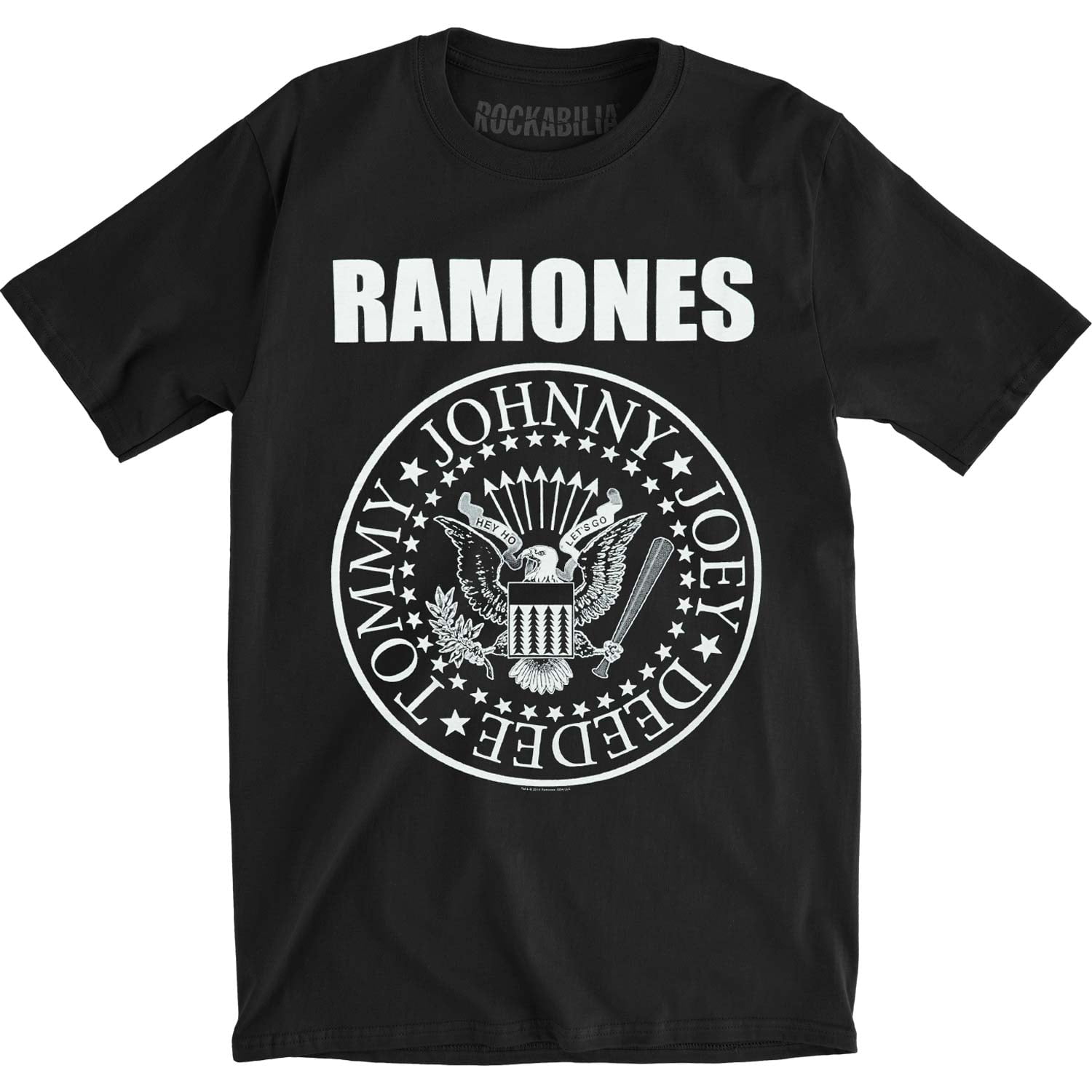 Ramones Men's  Green Seal Slim Fit T-shirt Black