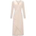 thumbnail image 4 of Women Dress,party Elegant Women Sexy Casual Buttocks V-neck Solid Slimming Dress, 4 of 5