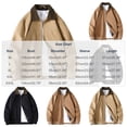 thumbnail image 3 of Mrmaere Turn Down Collar Corduroy Collar Casual Jacket Men Turn Down Collar Zip Up Lightweight Daily Wear Jacket Coffee XXL, 3 of 5