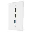 thumbnail image 4 of Placa de pared USB Ethernet con interfaz multimedia HD de 2 puertos Placa de pared USB 3.0 con interfaz multimedia HD Keystone de 1 puerto, 4 of 14
