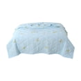 thumbnail image 2 of Fmbmuo Washed Cotton Summer Conditioning Quilt Lightweight Breathable Air Conditioner Blanket Machine Washable Twin Size (Blue), 2 of 5