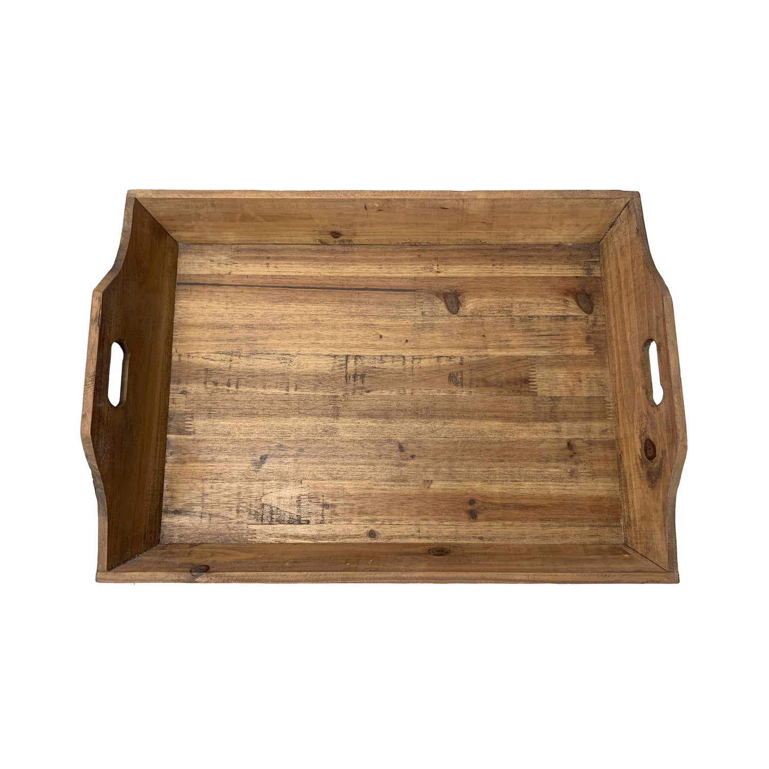 Screen Gems Country Cottage Wooden Serving Tray Set, Natural