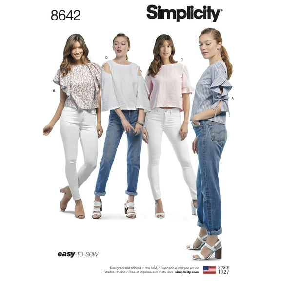 Simplicity Misses' Size 14-22 Top, Vest, Jacket & Coat Pattern, 1 Each