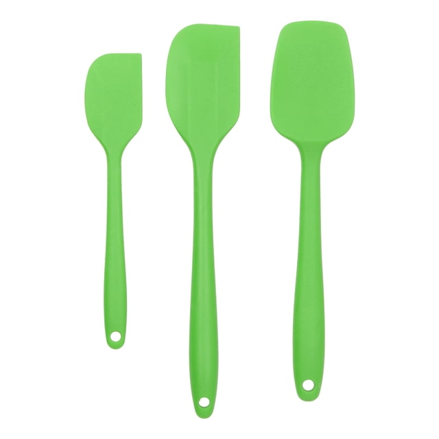 Non Stick Spatula Silicone Butter Spatula Heat Resistant Cream Baking Scraper for KitchenGreen