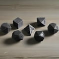thumbnail image 4 of Black Obsidian Dice  Hand-Carved Gemstone Dice D4 D6 D8 D10 D12 D20 Percentile or 7PCS Polyhedral Set for DnD & RPG, 4 of 5