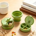 thumbnail image 5 of 1 Pc 3 Compartment Small Pill Box, Moisture Proof Case, Travel Organizer for Pocket Purse, Pill Holder Dispenser, Daily Portable Vitamin Container, Fish Oil and Supplement Storage, 5 of 6