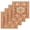 Orange, variant on Brown Boho Kitchen Dish Towels for Drying Dishes Set of 2, Retro Western Rustic Ethnic Tribal Patterns Waffle Weave Microfiber Hand Tea Bathroom Towels Quick Dry & Absorbent Towel 12x12