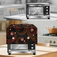 thumbnail image 3 of TSOVTHRID Polynesian Floral Black Print Microwave Oven Cover Dust-Proof Microwave Oven Grill Cover Protector Universal Kitchen Appliance Protector Fingerprint Protection, 18.25"W x 14.5"D x 11"H, S, 3 of 7