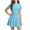 Blue, variant on Spazoro Kids Girls 2 Piece Outfit Set, Casual T-Shirts & A-Line Skorts Breathable Solid Color Summer Clothes Sets for Tennis Black Size 7-8