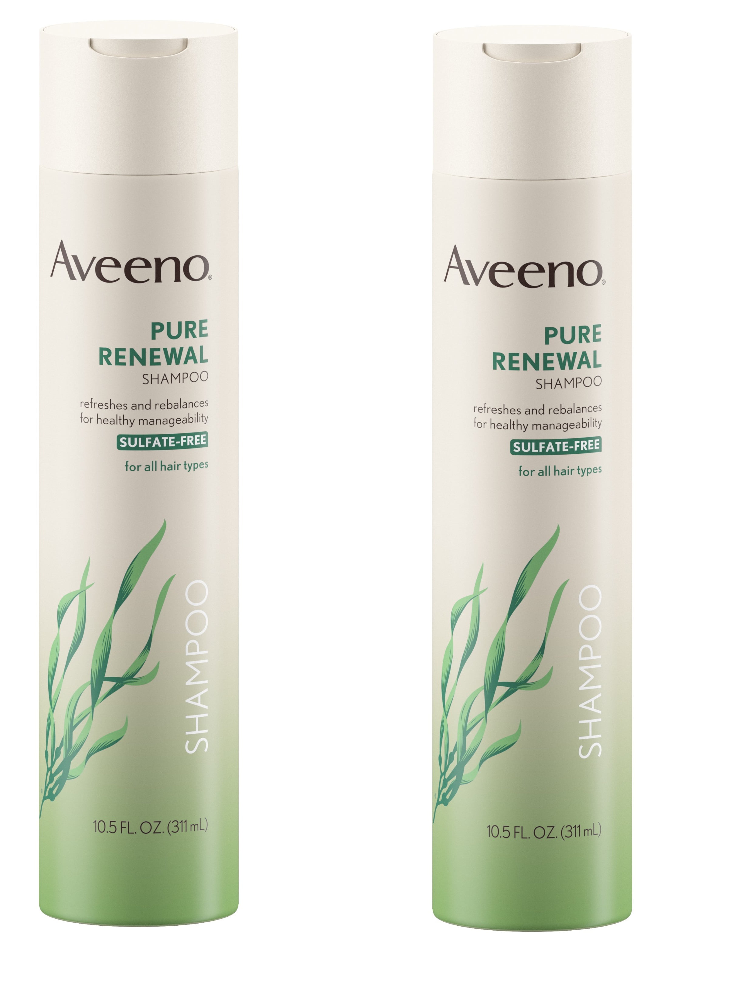 direktør stål øverste hak Aveeno Pure Renewal Shampoo with Seaweed Extract, 10.5 fl. Oz - 2 Pack -  Walmart.com