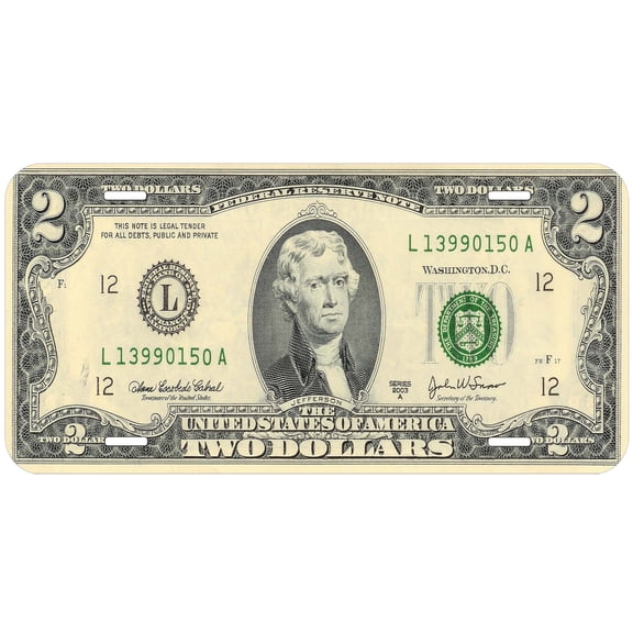 Two Dollar Novelty Car Auto License Plate