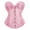 Pink, variant on Aboser Corset Belt for Women Renaissance Waist Cincher Floral Print Boned Bodyshaper Eyelet Lace up Corset Tops Strapless Chest Supporting Bustier Top