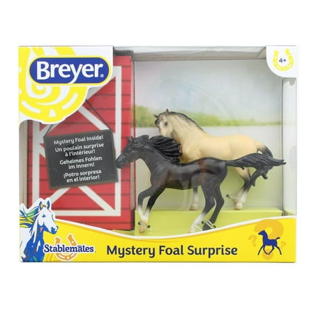 Svt Model - Breyer 1:32 Stablemates Foal Surprise Bay Mare & Andalusian Model Horse Set