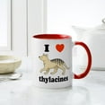 thumbnail image 4 of CafePress - I Love Thylacines Mug - 11 oz Ceramic Mug - Novelty Coffee Tea Cup, 4 of 4
