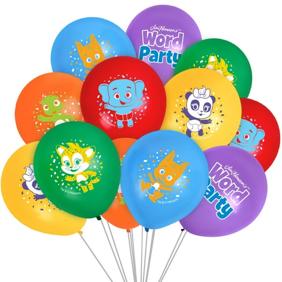 Word Party Balloons - Word Party Birthday Supplies 24 Pack
