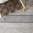 thumbnail image 6 of SAFAVIEH Montauk Zaman Diamond Cotton Area Rug, Ivory/Navy, 6' x 6' Square, 6 of 8