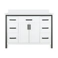 thumbnail image 4 of Ziva 48 in W x 22 in D White Bath Vanity and Cultured Marble Top, 4 of 7
