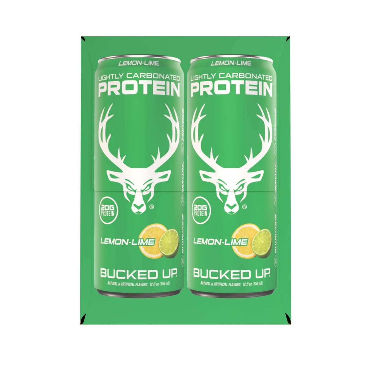 Bucked Up Lightly Carbonated Lemon Lime Protein 12 fl oz 4 Pack