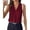 Burgundy, variant on Tank Top for Women Summer Spring Silk Satin V Neck Pleated Sleeveless Work Blouses Business Casual Outfits