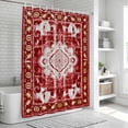 thumbnail image 6 of Red Boho Shower Curtain, Waterproof Shower Curtains for Bathroom, Multicolored Colorful Tainted Pattern Tribal Washable Fabric Bathtub Curtain Set Bath Decor with 12 Hooks Long 72"x84", 6 of 8