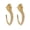 Golden, variant on 1 Pair Shining Vivid Appearance Stud Earrings Simple Snake Shape Ear Studs Jewelry Accessories