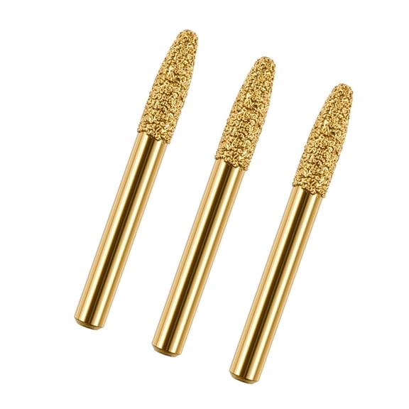 Pitycbo 3x Grinding Bits Warhead Body Shape Rotary Tool Universal Grinding Mounted Point 6mm
