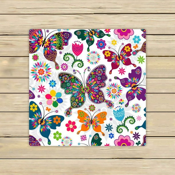 GCKG Butterflies Towels,Beatiful Flying Butterflies Beach Bath Towels