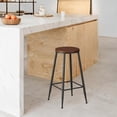thumbnail image 2 of Taburete De Bar Moderno, Antideslizante, Redondo, Con Estructura De Metal, Sin Brazos, Altura De Mostrador, 75 Cm, Sin Acolchado 75 centímetros, 2 of 9