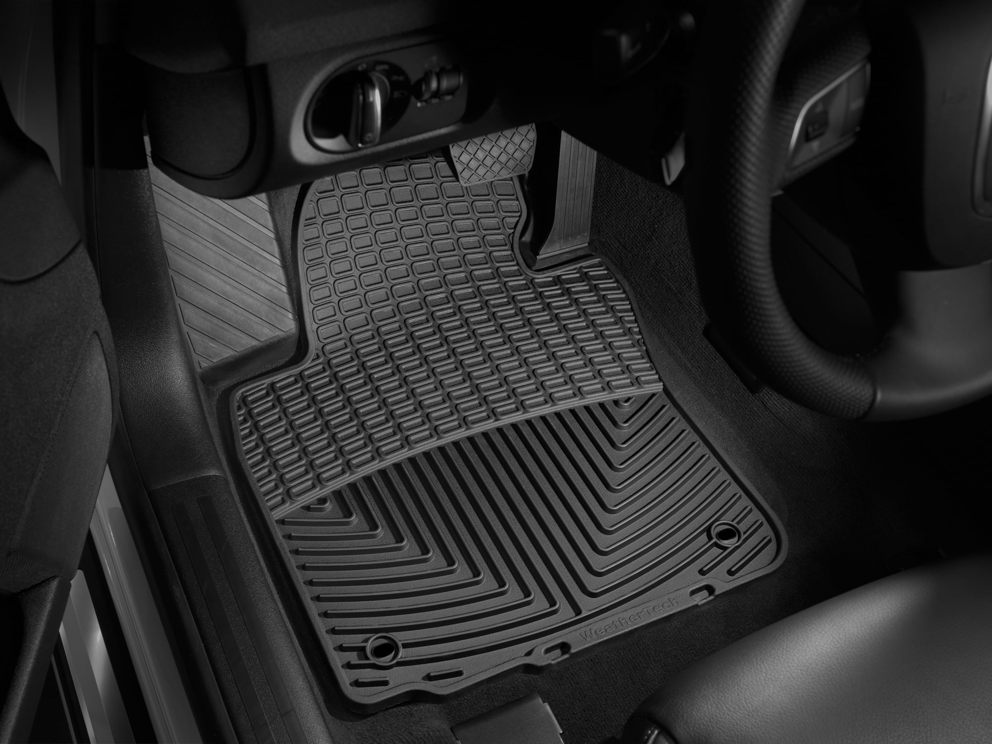 WeatherTech All-Weather Floor Mats compatible with VW CC, Golf R32, Eos, Golf GTI, Golf R - 1st Row (Driver & Passenger), Black