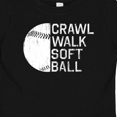 thumbnail image 4 of Inktastic Crawl Walk Softball Boys or Girls Baby T-Shirt, 4 of 5