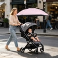 thumbnail image 5 of Stroller Sun Umbrella, UPF50+ Clip on Baby Parasol with 360° Adjustable Clamp, Universal Shade for Wagons, Camping Carts, Tricycles, and Pushchairs, 5 of 7