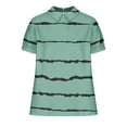 thumbnail image 5 of YHAJDS Short Sleeve Sweater for Women Collar Style Loose Fit Casual Print Shirt, 5 of 5
