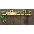 thumbnail image 4 of St. Patrick's Day Piggy Bank, Greetings with Wooden Blocks and Paper Shamrocks on Rustic Planks Image, Ceramic Coin Bank Money Box for Cash Saving, 3.6" X 3.2", Umber Beige, by Ambesonne, 4 of 4